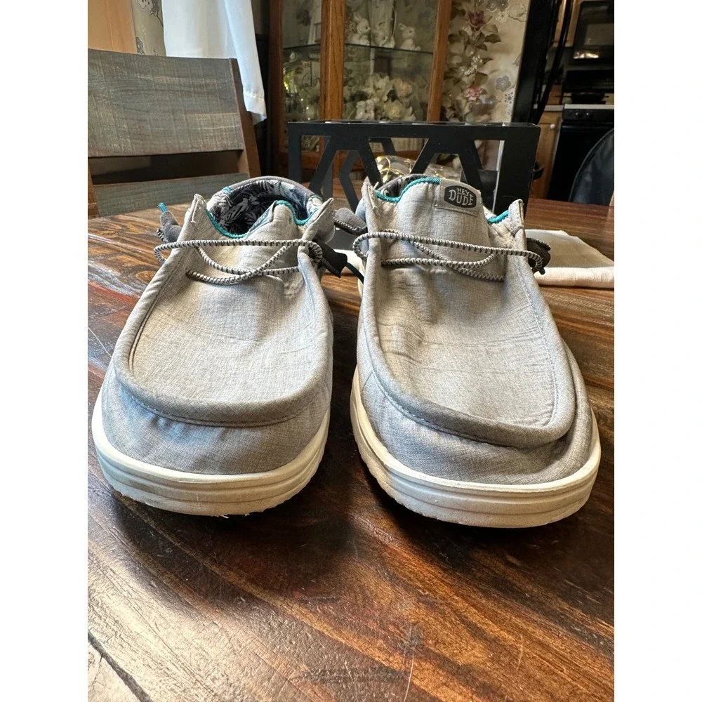 Hey Dude Wally H2O Graphite Grey Mesh Loafers Mens 12 Boardwalk Shoes 40013-014